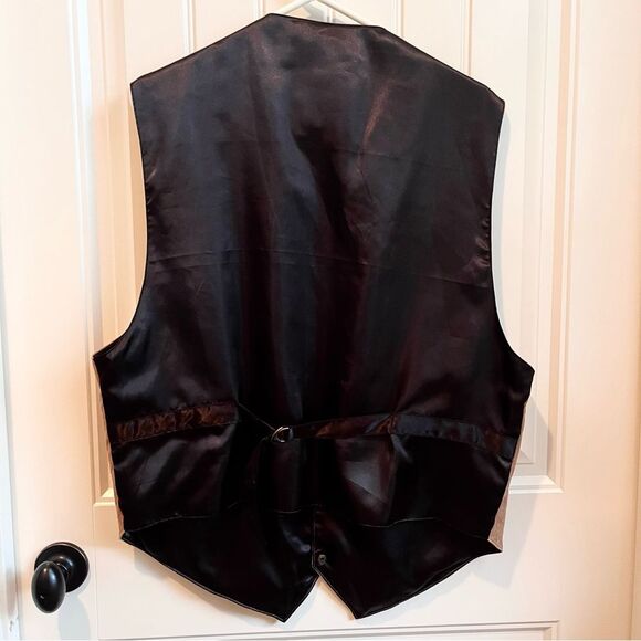 Scully leather vest men’s size XXL Oklahoma Western Button Dressy front pockets - Picture 5 of 5